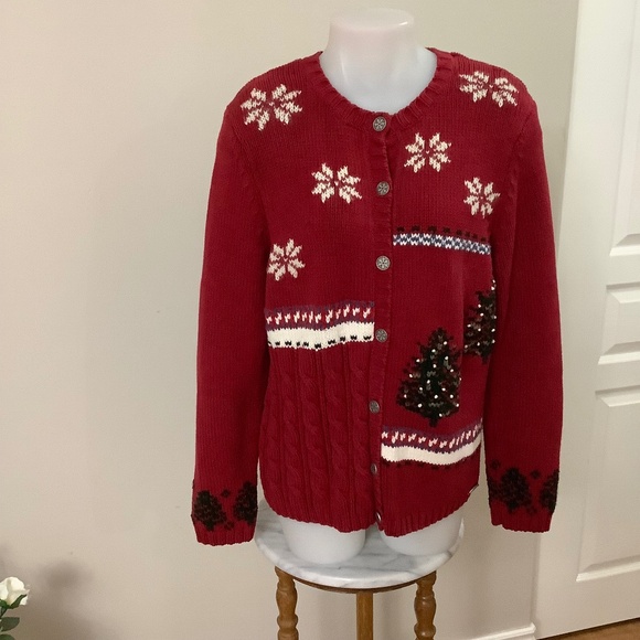 Vintage Northern Reflections Christmas  Cardigan Medium fits med-large - Picture 1 of 16
